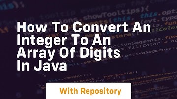 how to convert an integer to an array of digits in java