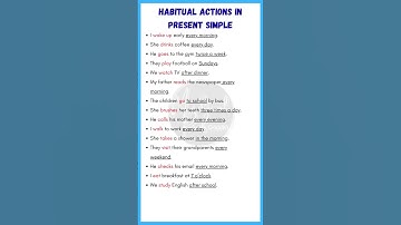 15 Habitual Actions in Simple Present Tense | Daily Routine English Sentences