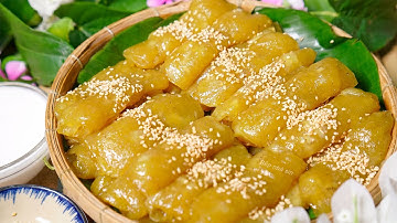 BÁNH CHUỐI HẤP làm theo kiểu này bánh dẻo mềm dai ngon để qua ngày không bị cứng