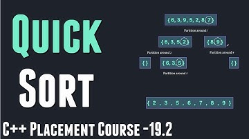 Quick Sort | Code and Explanation | C++ Course - 19.2