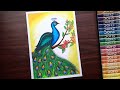 How to draw a peacock  peacock drawing very easy step by step  drawing of nature