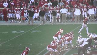 Ryan Broyles last catch as an Oklahoma Sooner, Live from game (fans camera)