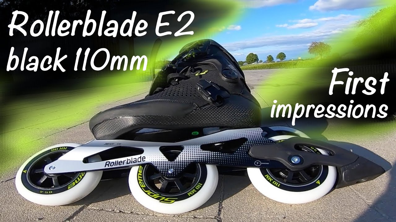 Rollerblade E2 black 110 mm Review 1 First Impressions YouTube