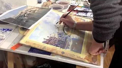 The Rialto Bridge, Venice. Step by Step watercolour.