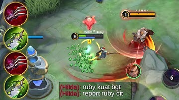 Detik2 Ruby Jadi Hero Haram Sampe Hilda Dibuat Kena Mental - Build Terbaik Ruby Mobile Legends