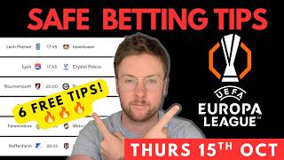 Europa League Football Betting Tips & Predictions Today | 6 Matches (Thursday 15th October)