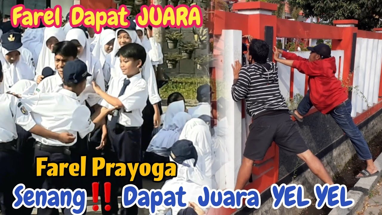 FAREL PRAYOGA  DAPAT JUARA YEL YEL KELAS 7E‼ SENANG BANGET JOGED