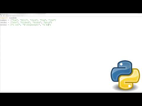 Python 3.6 Tutorial - Easy Random Sentence Generator - Tutorial