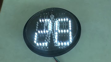 200mm still red pedestrian+white countdown timer module working video