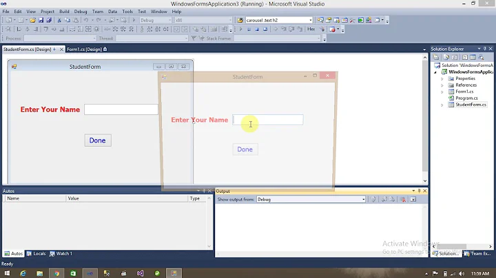 Label,TextBox and  Button Controls in C# | Windows Forms Application | Urdu / Hindi tutorial