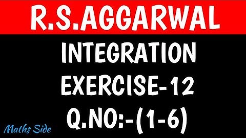 EX-12(1-6),CLASS-12 MATHS R.S.AGGARWAL
