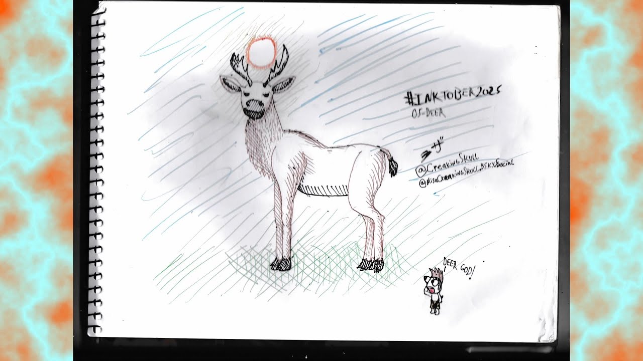 [Art] Inktober - Day 05: Deer (Traditional Art Time Lapse)
