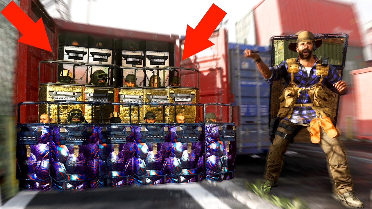 All 19 WERE TRYING to BLOCK OFF THE SHIPPING CONTAINER WITH RIOT SHIELDS!?! HIDE N SEEK ON MW