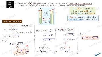 1. Inverse, fog, gof.(Class 12 Relations and Functions, NCERT Ex ercise1.3  Qst 8)