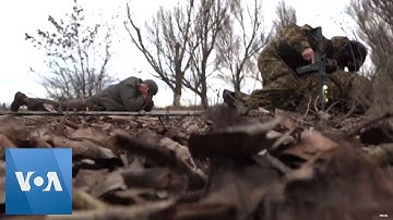 Mortar Shells Explode as Ukraine Minister Tours Frontline