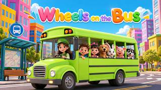 Wheels on the Bus Go Round and Round 🎶 | Kids Songs | Popular Nursery Rhymes - Little Melody Song