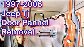 How To Remove Door Panel 1997-2006 Jeep Wrangler Tj - YouTube