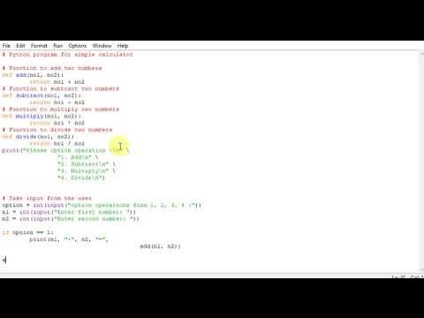 Python program for simple calculator - YouTube