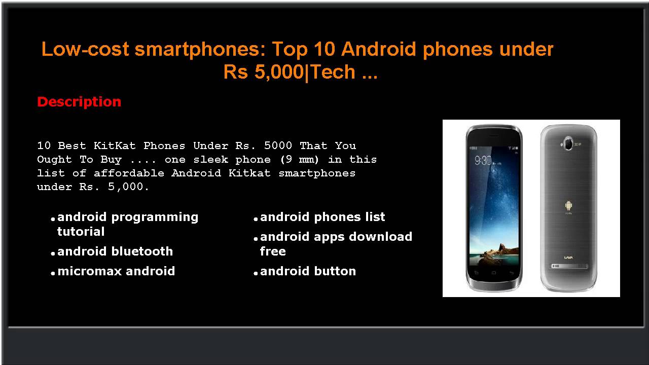 Low-cost smartphones: Top 10 Android phones under Rs 5,000|Tech ...