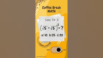 Coffee Break Math | Square Roots Challenge