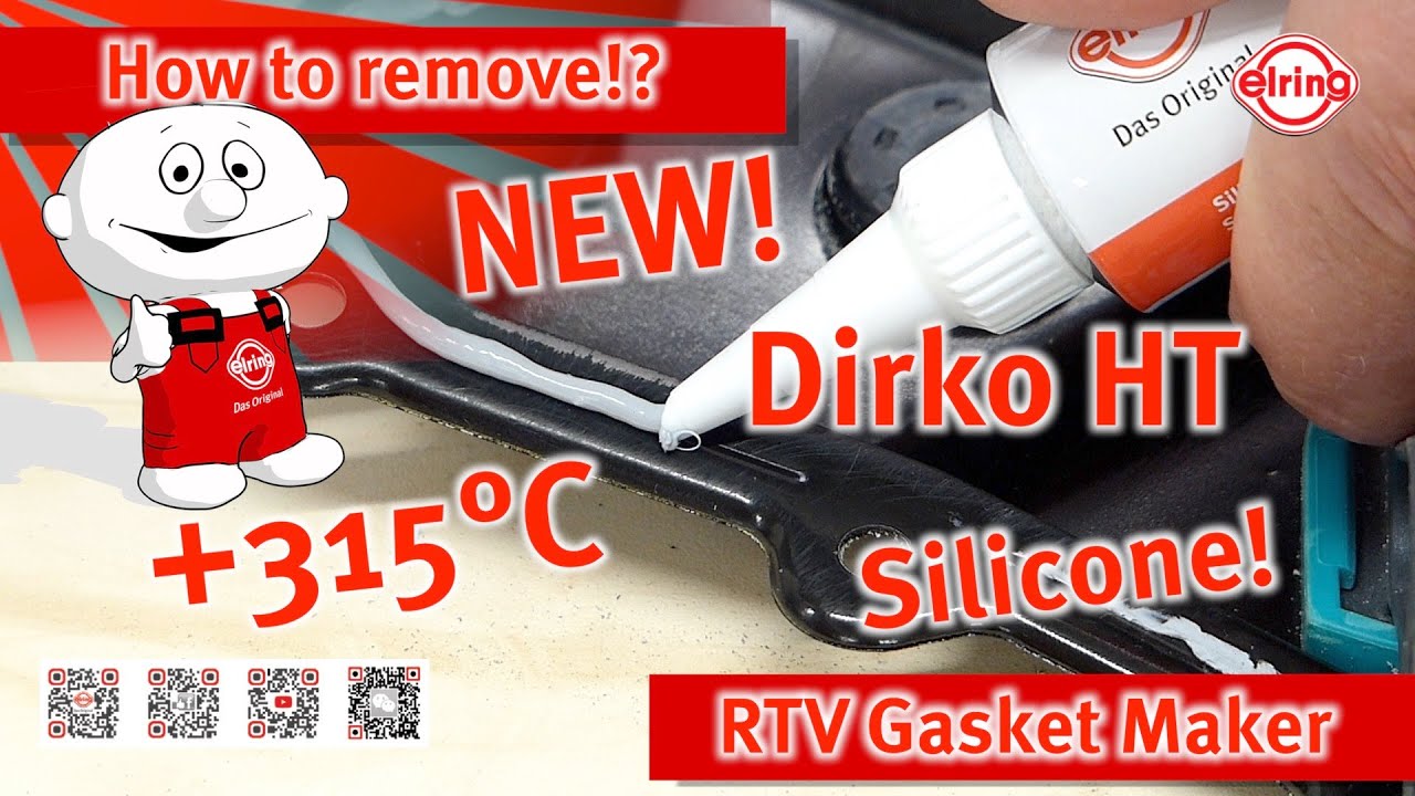 Dirko HT Dichtmasse rot (-60 bis +315°C; im Vergleich zu grauem