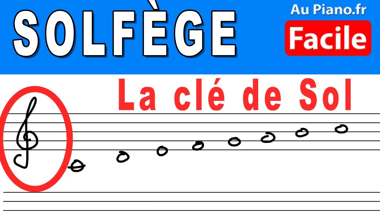 Solfège - Leçon 1 - Les notes de la clé de sol