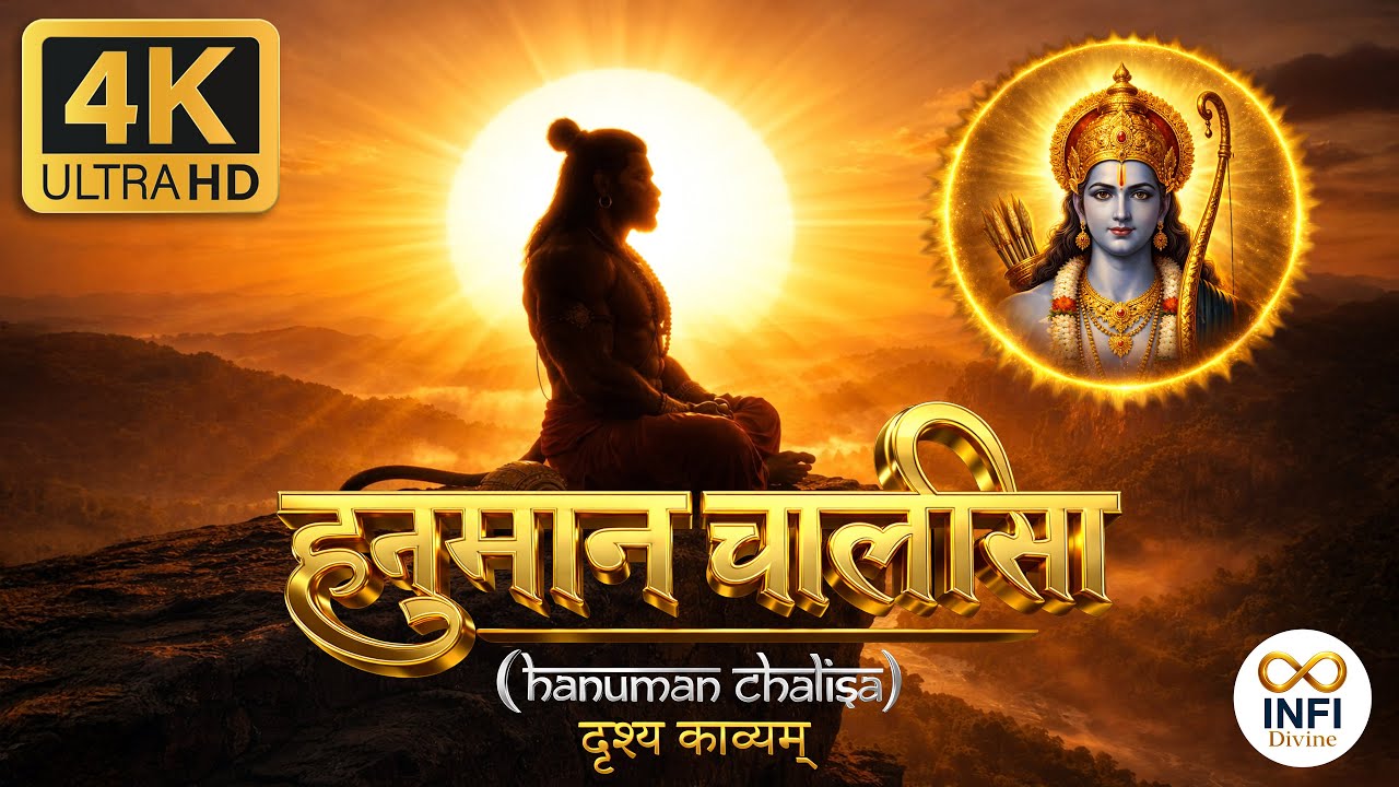 👉🕉️ श्री हनुमान चालीसा | Hanuman Chalisa – 4K Drishya Kavyam | A Divine Visual Experience🙏✨
