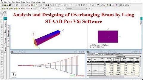 Over hanging beam design by staad pro software | online course | civil engineering | beam design |