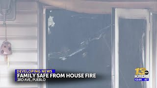 Family escapes devastating house fire in Pueblo