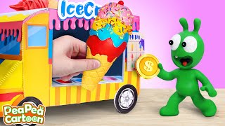 Pea Pea Selling Rainbow Ice Cream Truck  Kid Learning  Pea Pea Cartoon