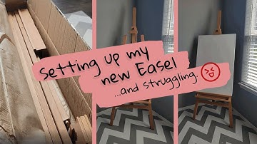 Setting up my new easel // Lyre Easel 🌻