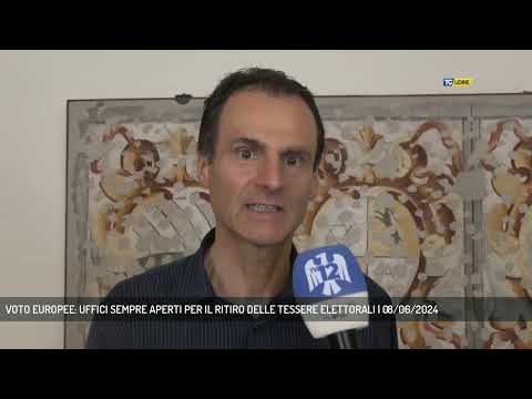 VOTO EUROPEE: UFFICI SEMPRE APERTI PER IL RITIRO DELLE TESSERE ELETTORALI | 08/06/2024