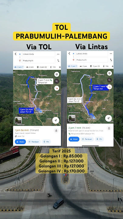 Perbedaan Waktu TOL Palembang - Prabumulih #sumsel #sumateraselatan #palembang #prabumulih
