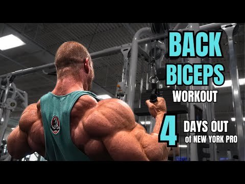 BACK & BICEPS Workout - 4 Days Out of New York Pro!