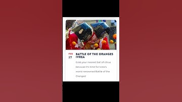 27 February Battle of the Oranges Ivrea