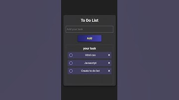 Javascript to do list #shorts