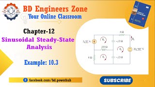 Sinusoidal Steady-State Analysis (Chapter-10) || Example 10.3 || Fundamentals of Electric Circuits