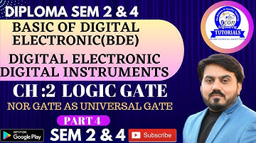 NOR GATE AS UNIVERSAL GATE || DIGITAL ELECTRONICS || DEDI IMP SEM 4 ELECTRICAL|| BED IMP SEM 2 #gtu