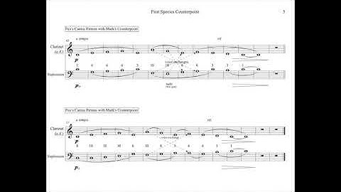 1:1 Ionian Species Counterpoint in Pythagorean Tuning