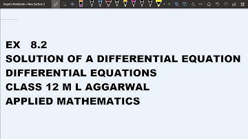 Ex 8.2 Differential Equations Class 12 Applied Maths
