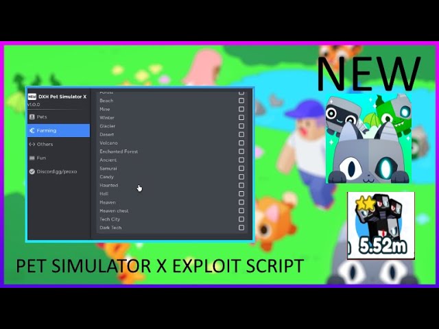 UPDATED! - OP Pet Simulator X GUI (DXH) - Auto Open Eggs For Index & Dupe  Rainbows & Dark Matter Pets!