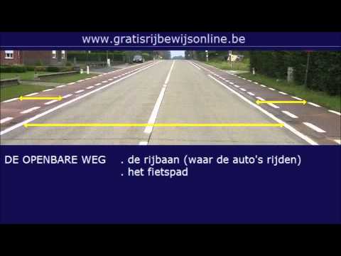 GRATIS RIJBEWIJS ONLINE (1) Rijbewijs B - DE OPENBARE WEG - DE RIJBAAN