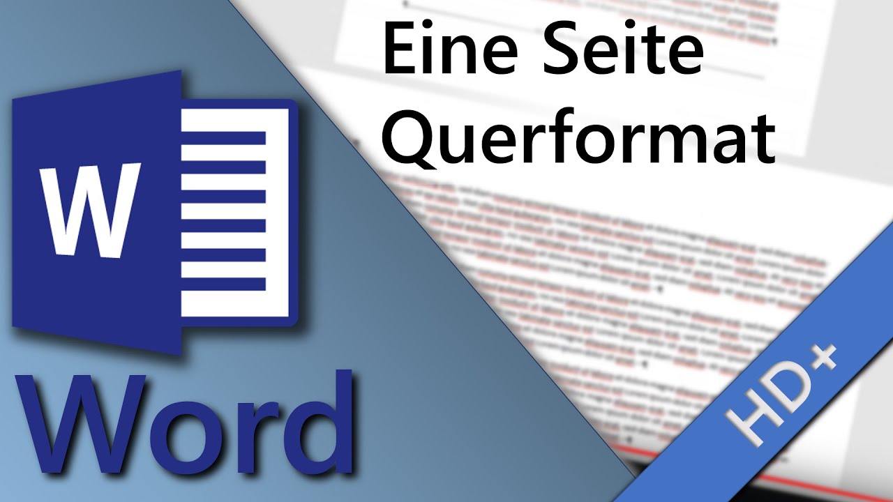 Update Word eine Seite Querformat (rest Hochformat)