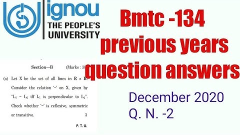 Ignoucbcs bag bscg mathematics bmtc-134 Algebra previous years question answers December 2020 Q.N.-2