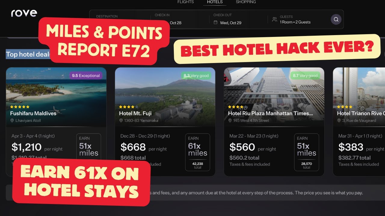 Отчет о милях и баллах E73: Rove позволяет вам зарабатывать в 61 раз больше на проживании в отеля...
