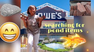 #pond shopping #lowes #hanging out with my dad Pond Item Hunting🌺