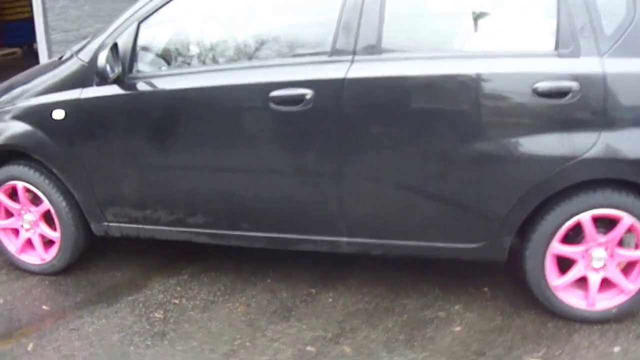 HILLYARD CUSTOM RIM&TIRE PONTIAC WAVE ROLLING ON 15 INCH PINK RIMS ...