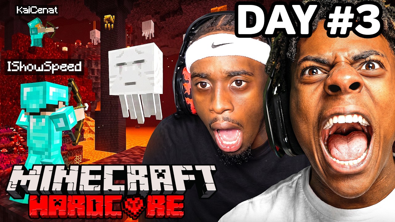 MINECRAFT HARDCORE ALL BOSSES DAY 3 🍄🔨🧟‍♂️ft. KaiCenat (Part 2)