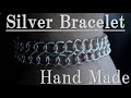 【ハンドメイド】幅広なチェーンのシルバーブレスレットを作る／アクセサリー作りMaking Silver Bracelet