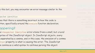 Fixing the SyntaxError: Unexpected Identifier in Discord.js Command Handlers